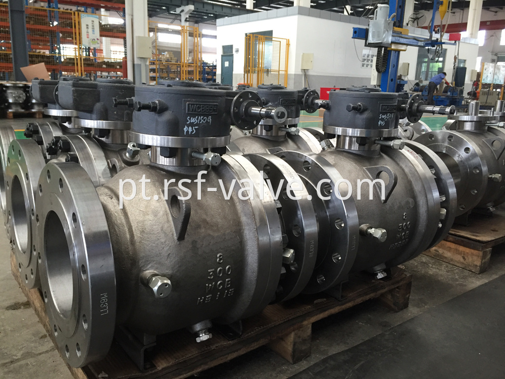 2pcs Body Cast Steel Trunnion Mounted Ball Valve 2